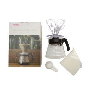 JUEGO DRIPPER HARIO V60 TRANSPARENTE CON JARRA